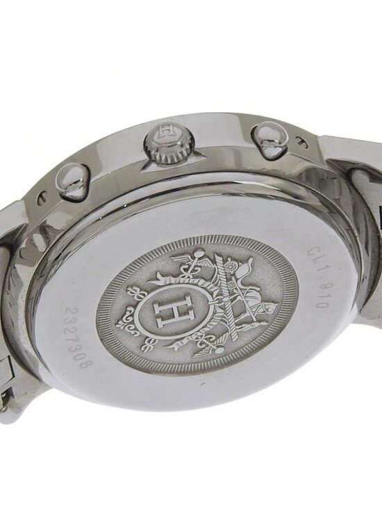 HERMES Clipper Watches CL1.910 blackDial Stainless Steel Quartz Chronograp... main image 4